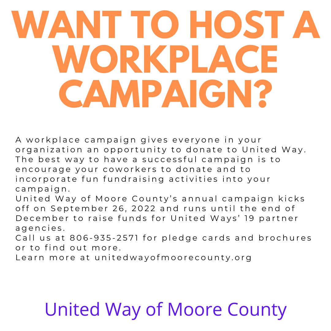 Host a Workplace Campaign